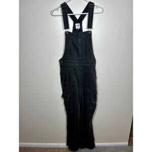 Aerie Black Denim Overalls